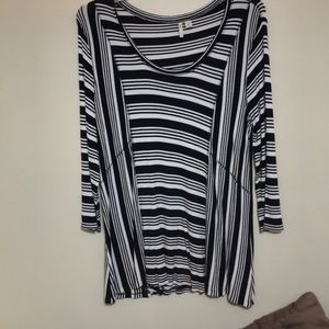 Long sleeve striped blouse